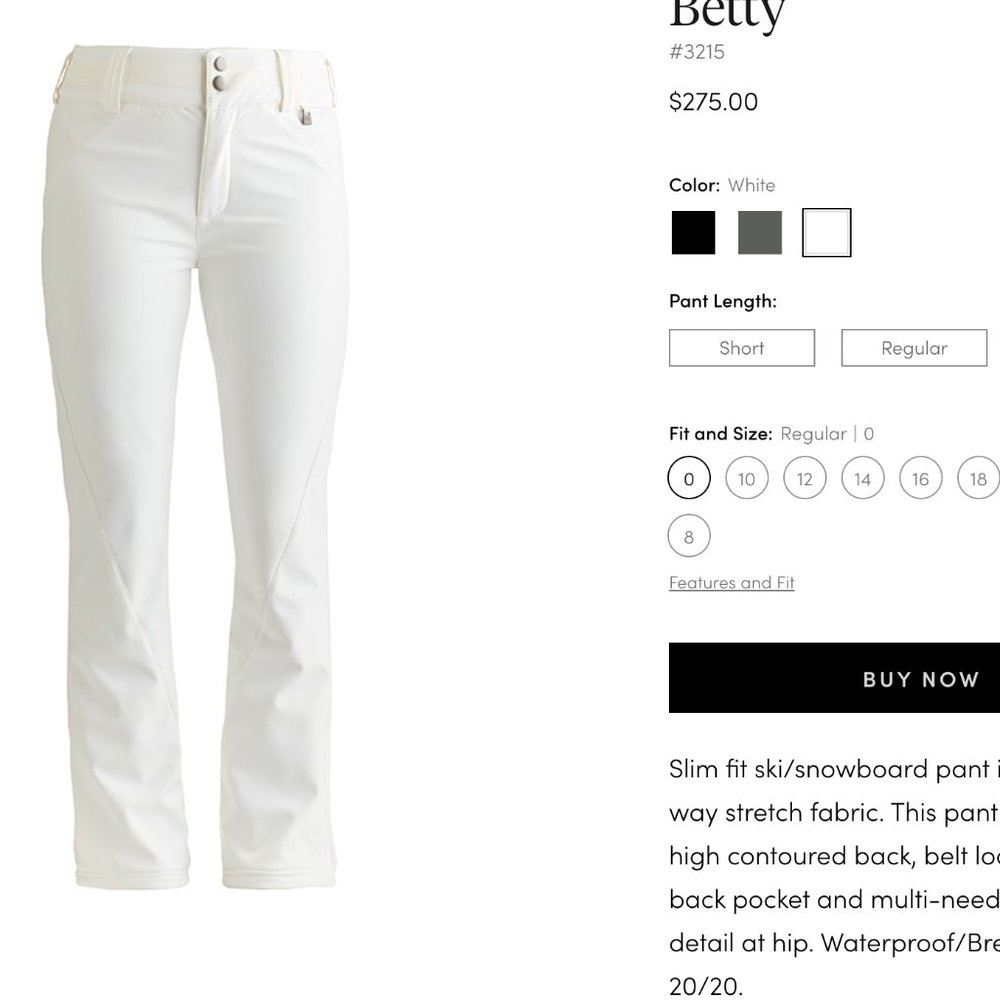 NILS Ladies Ski Pants, Black Size 2 Short